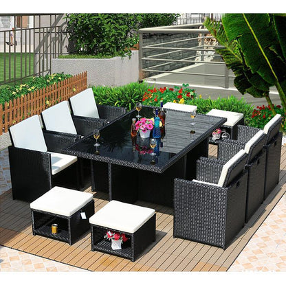 Asenka Large Rattan Table And Chair Set