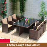 Asenka Large Rattan Table And Chair Set