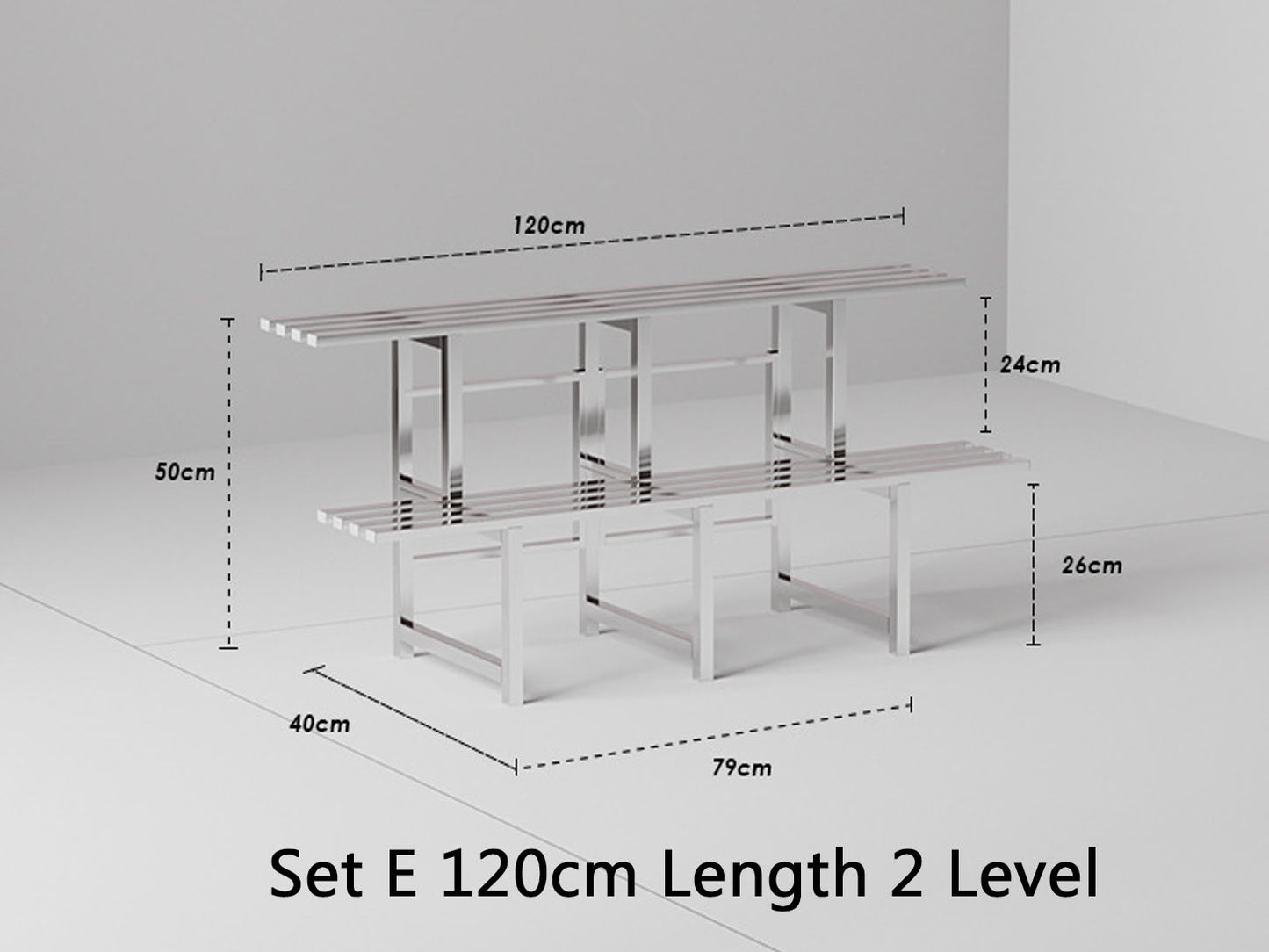 Terran Stainless Steel Multi Level Plant Stand