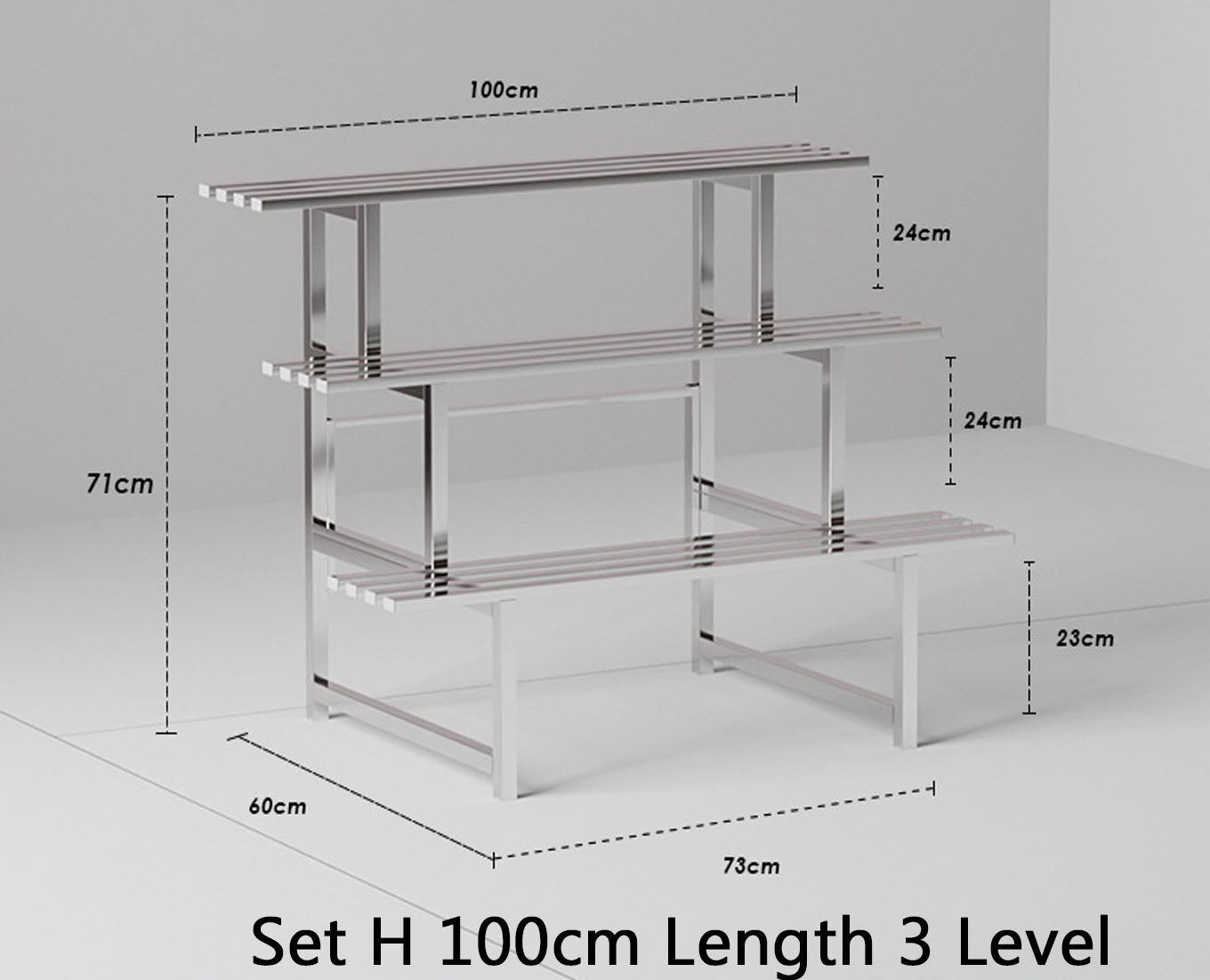 Terran Stainless Steel Multi Level Plant Stand
