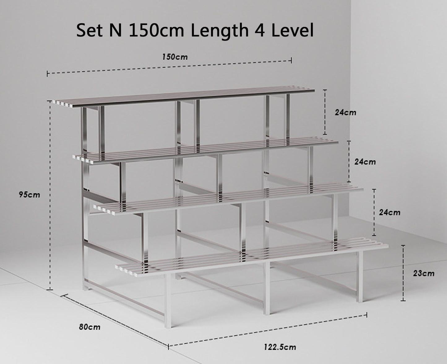 Terran Stainless Steel Multi Level Plant Stand