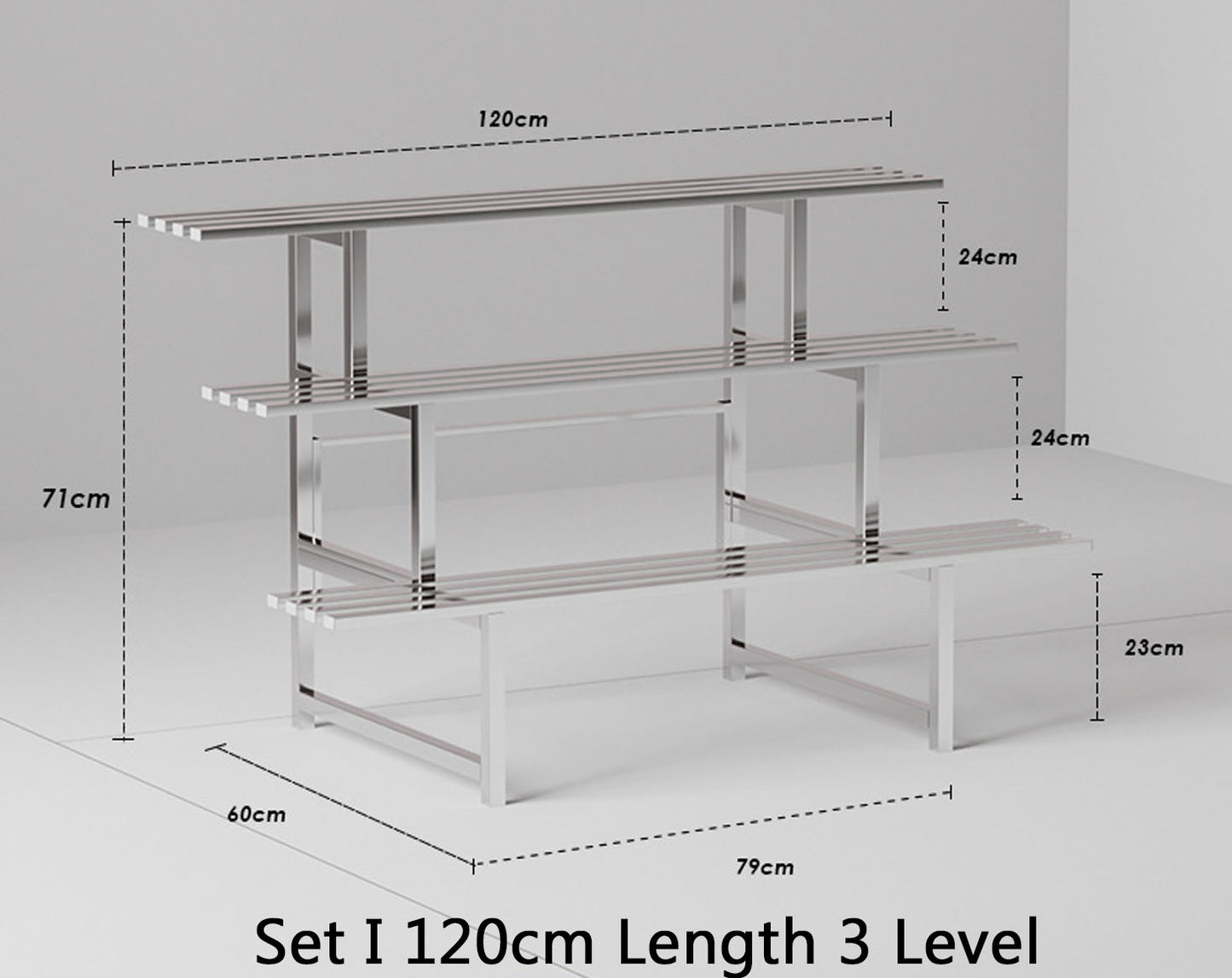 Terran Stainless Steel Multi Level Plant Stand
