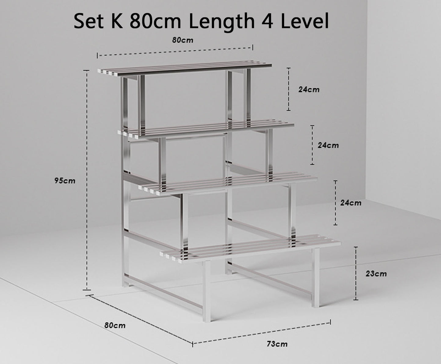 Terran Stainless Steel Multi Level Plant Stand