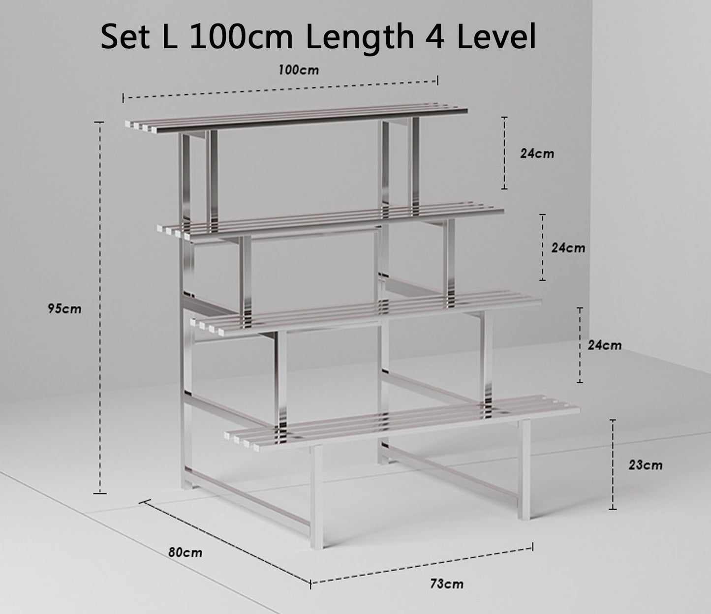 Terran Stainless Steel Multi Level Plant Stand