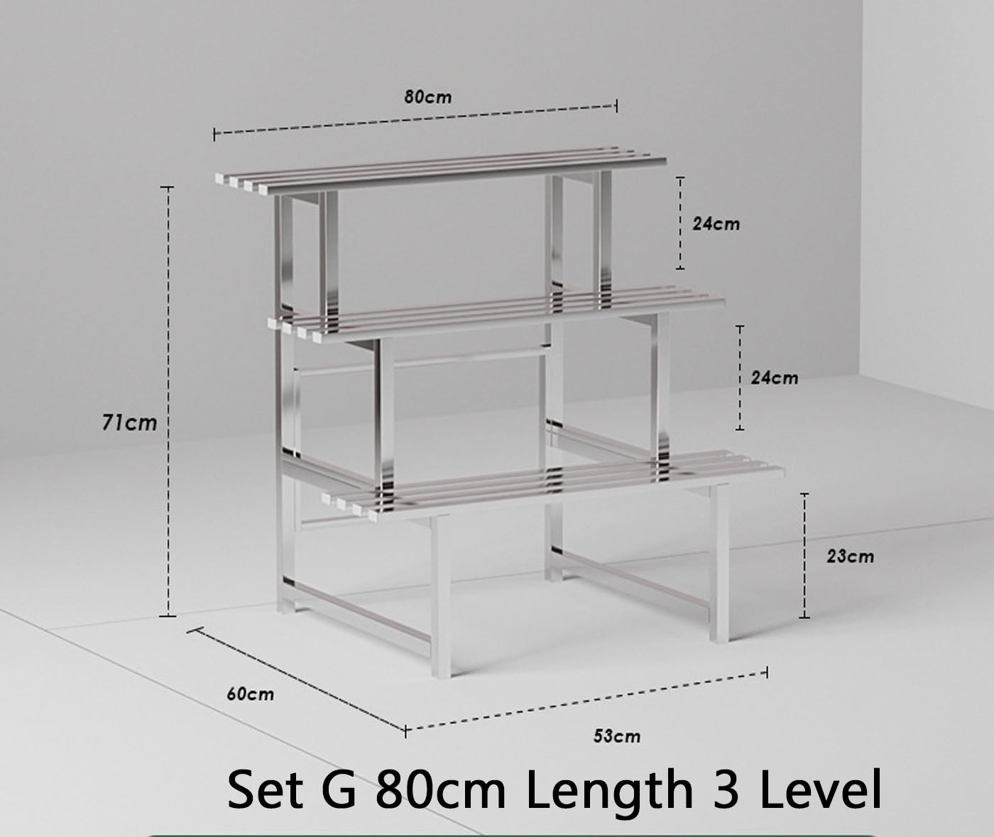 Terran Stainless Steel Multi Level Plant Stand