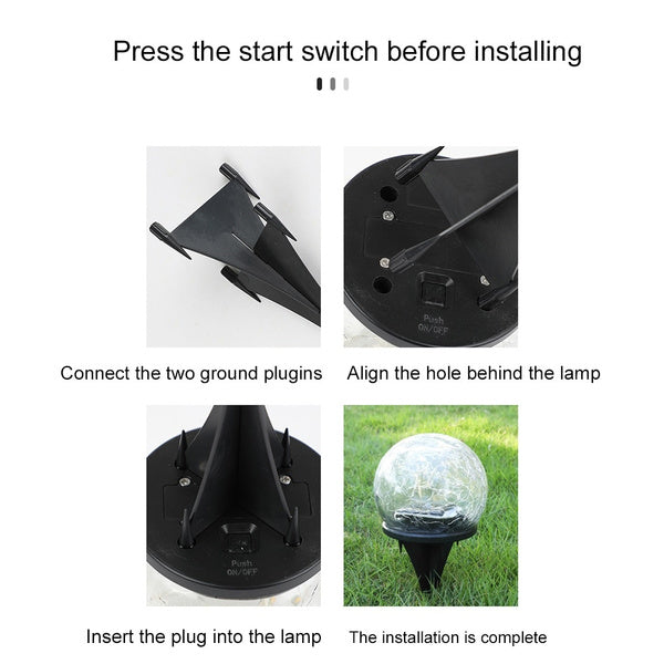 Cracked Ball Solar light