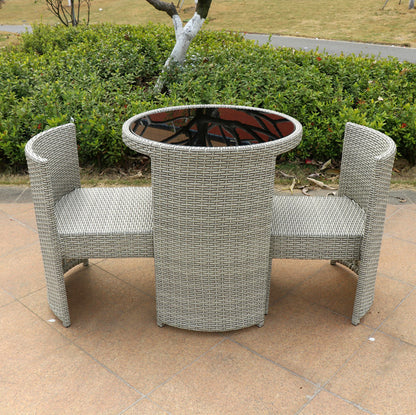 Lavi Outdoor Rattan Table And Chair