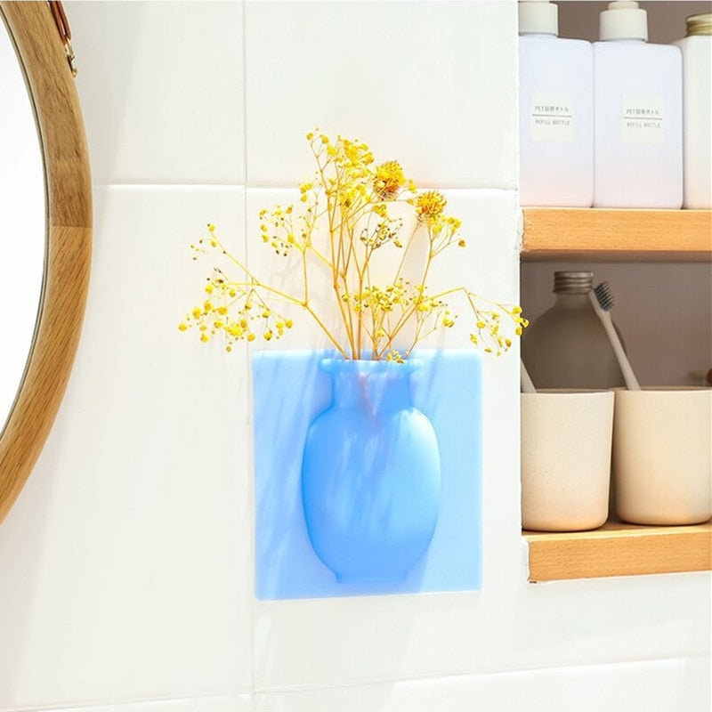 Wall Silicone Flowers Vases