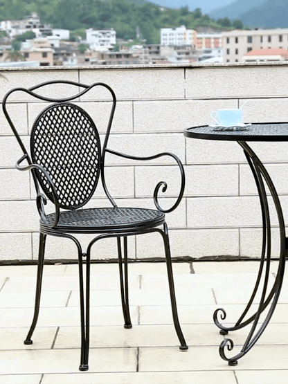 Black Color Outdoor Table And Chair