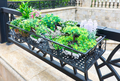 Hanging Rectangular Wrought Iron Shelf