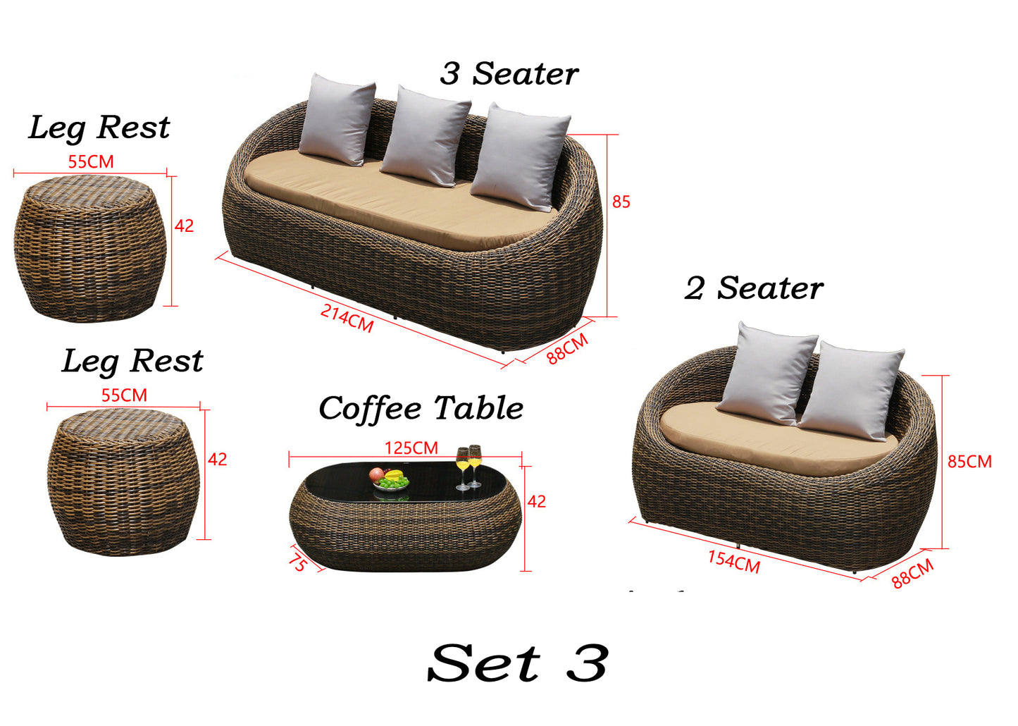 Lagoa Outdoor Rattan Sofa
