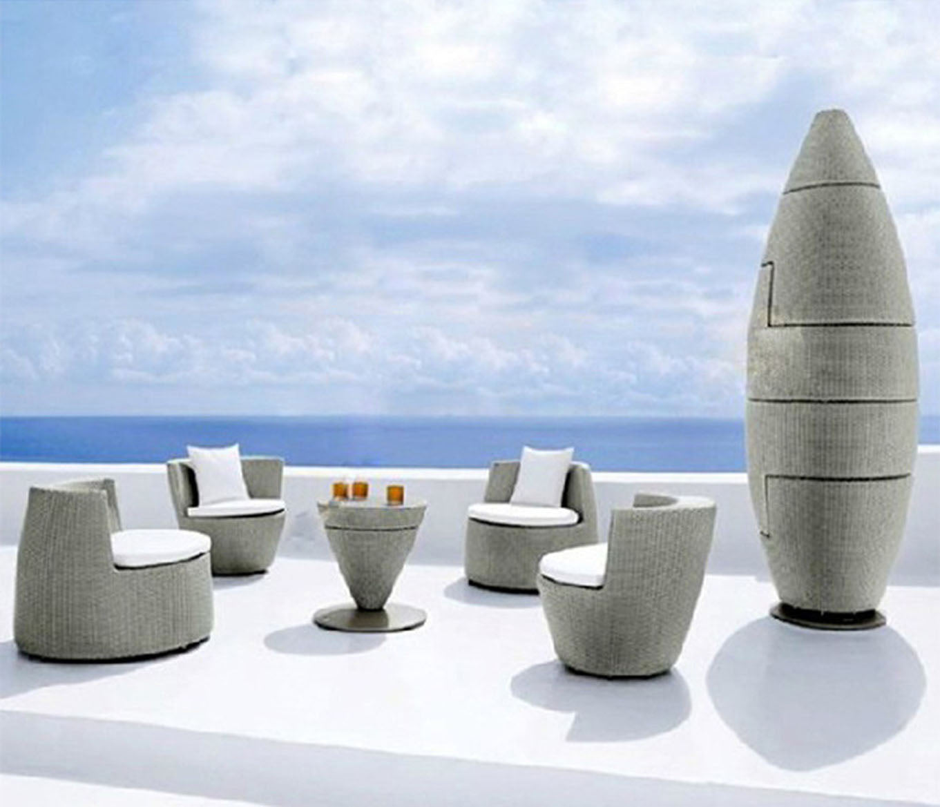 Asenka Rattan Stackable Table Set