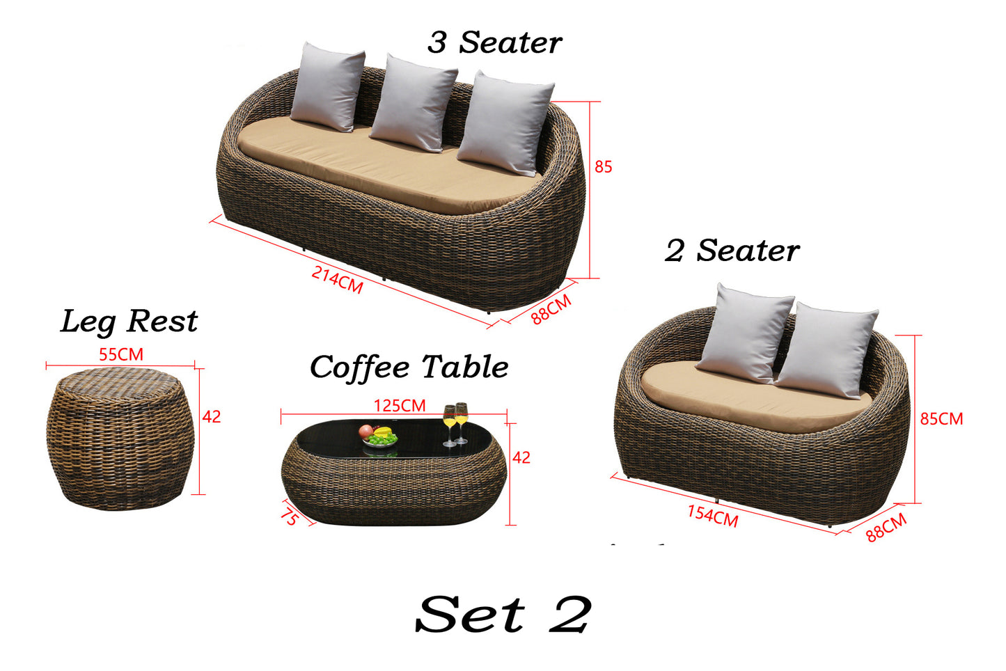 Lagoa Outdoor Rattan Sofa