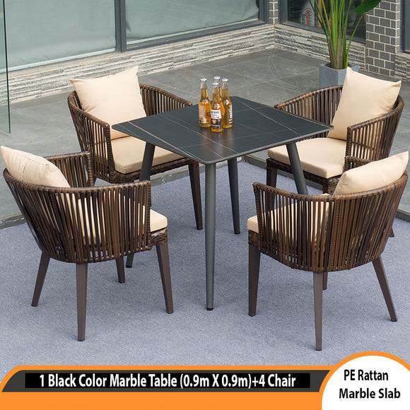 Mavi Marble Outdoor Table And Chair Set