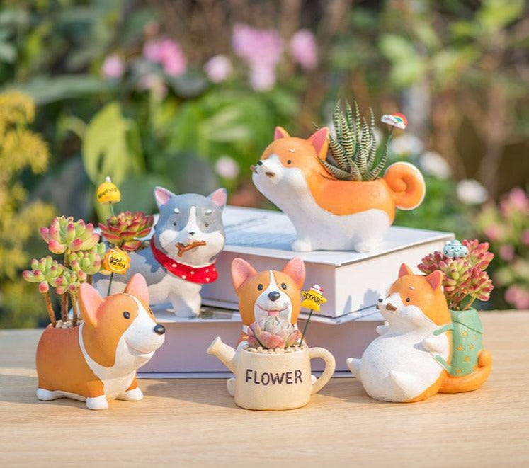 Cute Dog Mini Planter