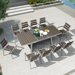 Monte Outdoor Aluminium Extendable Table Set