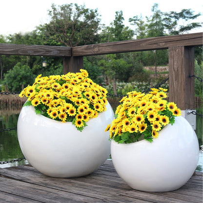 Barcelona Round Fibre Glass Pots