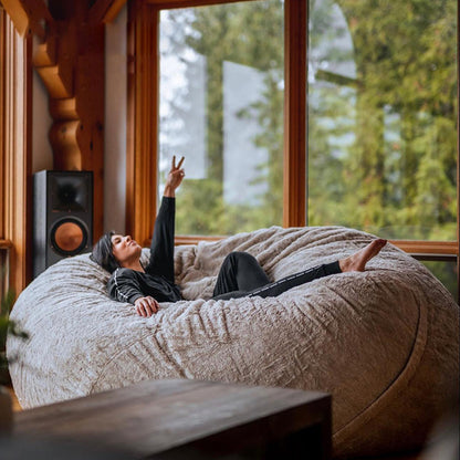 Giant Furry Sofa/Bed