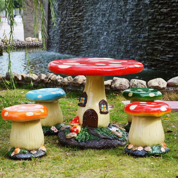 Toadstool table 2025 and chairs garden