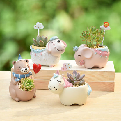 Cute Cartoon Animals Mini Pot