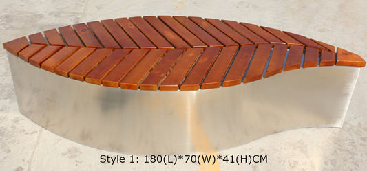 Zane Stainless Steel Outdoor Bench
