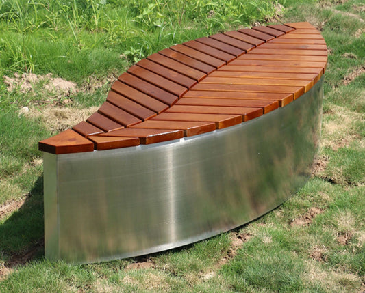 Zane Stainless Steel Outdoor Bench