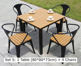 Akai Outdoor Composite Wood Table Set