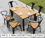 Akai Outdoor Composite Wood Table Set