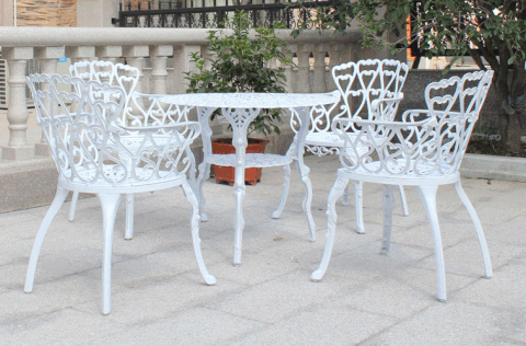 Outdoor Aluminum Table And Chair Set