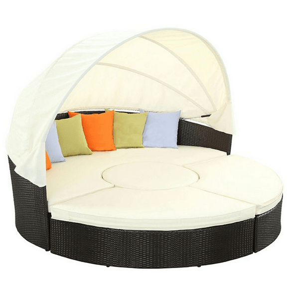 Asenka Outdoor Comfortable Rattan Bed Sofa