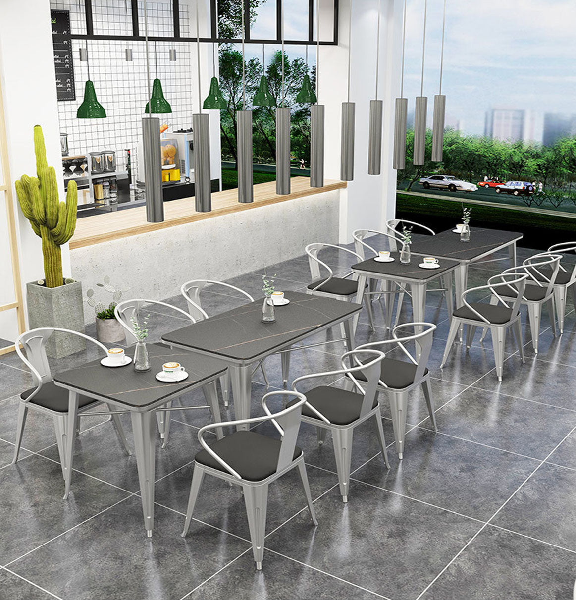 Paxton Silver Table And Chairs