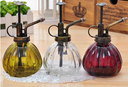 6.5" Vintage Pumpkin Shape Glass Spray Bottle