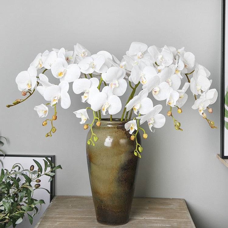 Artificial Silk White Orchid Flowers