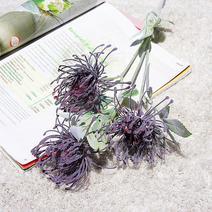 Flocked Leucospermum Artificial Flowers