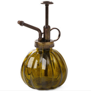 6.5" Vintage Pumpkin Shape Glass Spray Bottle