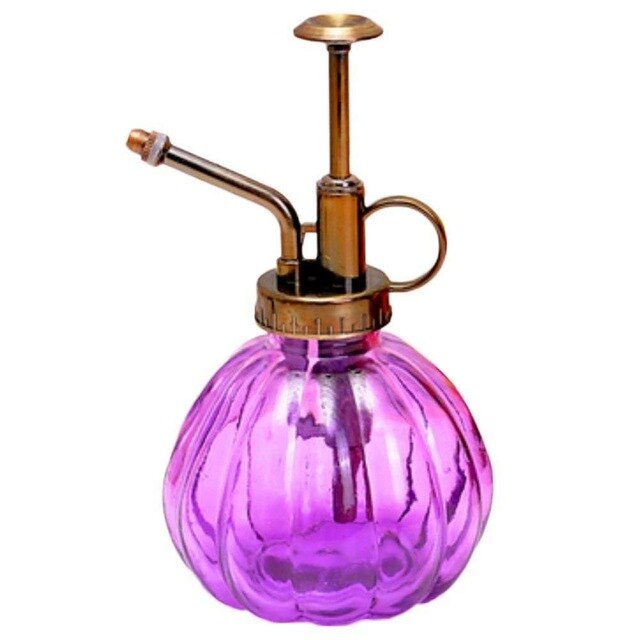6.5" Vintage Pumpkin Shape Glass Spray Bottle