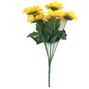 7 head/branch Artificial Sunflower