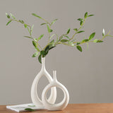 White Ceramic Decorations Vases