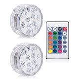 Battery Operated 10 leds RGB Led Submersible Swimming Pool Light