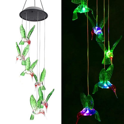 Color Changing Solar Power Wind Chime for Patio Yard Garden