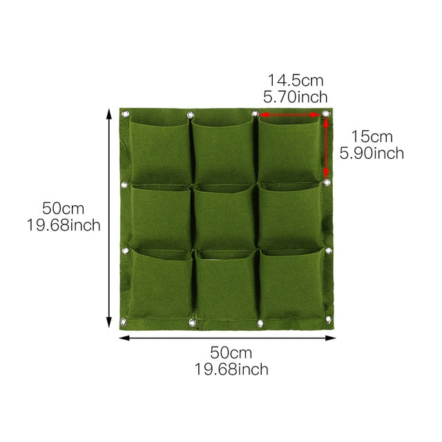 4/7/9/18/25/36/49/72 Pockets Green Wall Planting Bags
