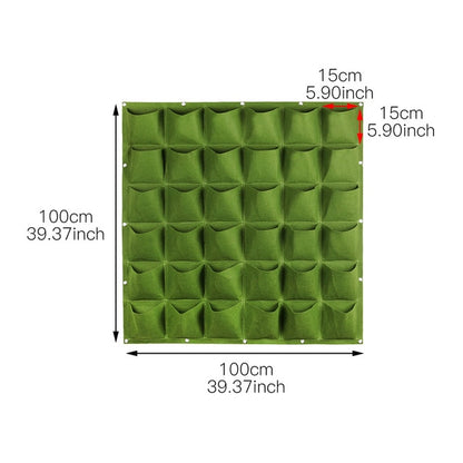 4/7/9/18/25/36/49/72 Pockets Green Wall Planting Bags