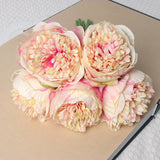 5pc Artificial Peony Silk Flowers