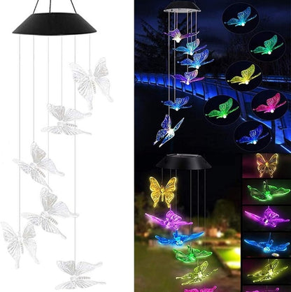 Color Changing Solar Power Wind Chime for Patio Yard Garden