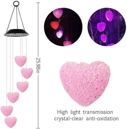 Color Changing Solar Power Wind Chime for Patio Yard Garden
