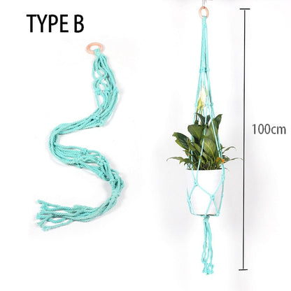 100% macrame handmade plant hanger