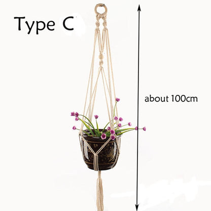 100% macrame handmade plant hanger