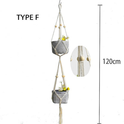 100% macrame handmade plant hanger