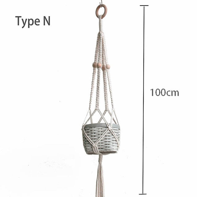 100% macrame handmade plant hanger