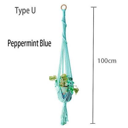 100% macrame handmade plant hanger